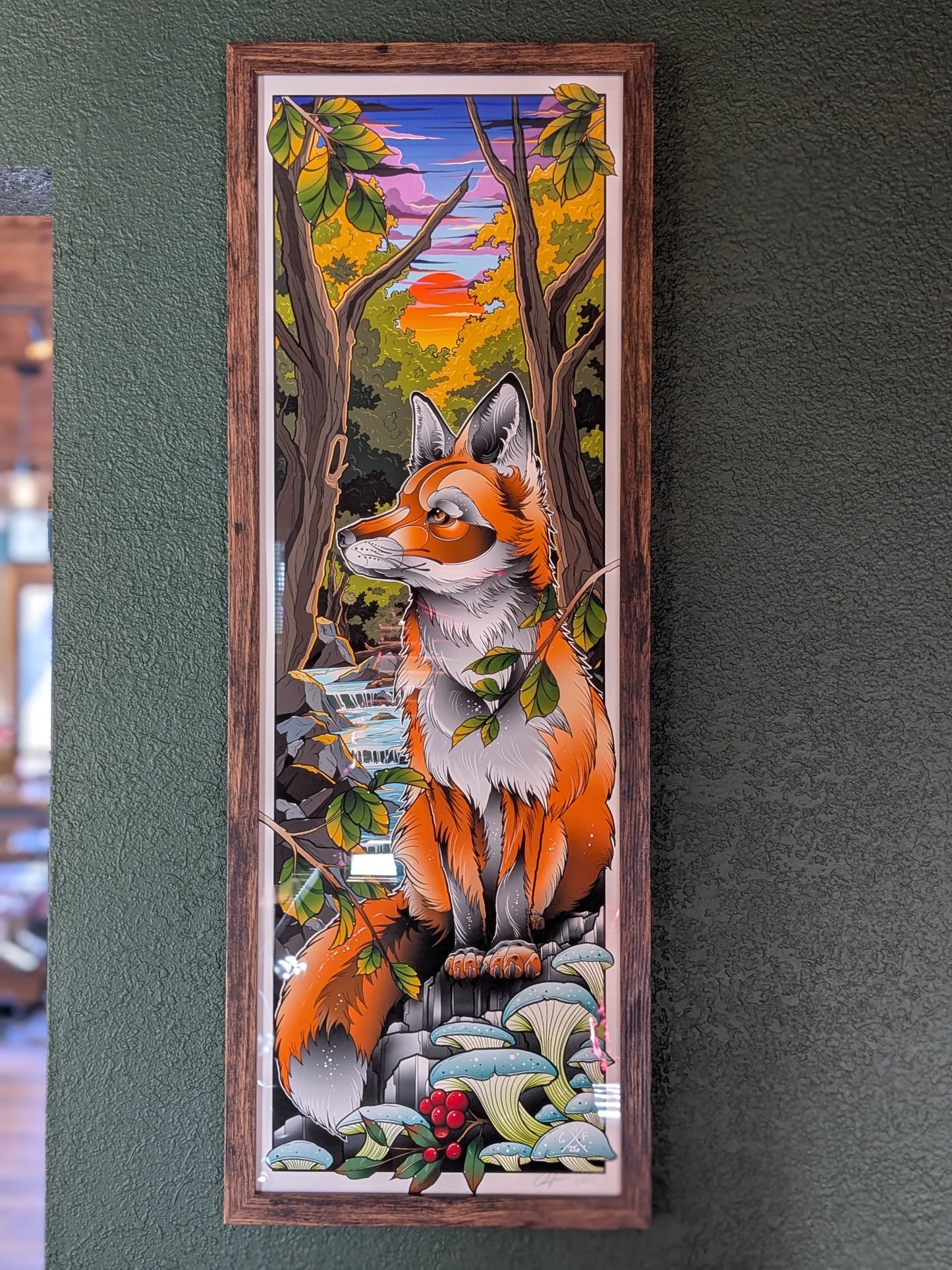 "Trail Ghost" Red Fox Fine Art Print 12x36