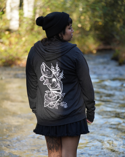 Salmon Lightweight Hoodie Grey