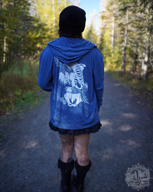 Magpie Uncaged Lightweight Hoodie Blue
