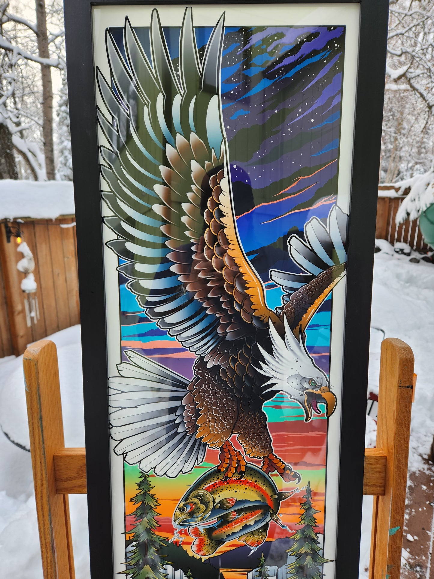 Spirited Away Alaska Eagle Fine art print 12x36