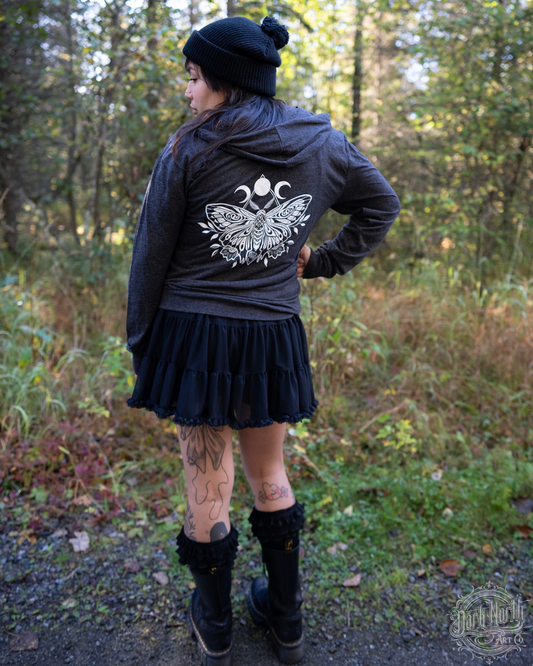 Moth lightweight hoodie Grey