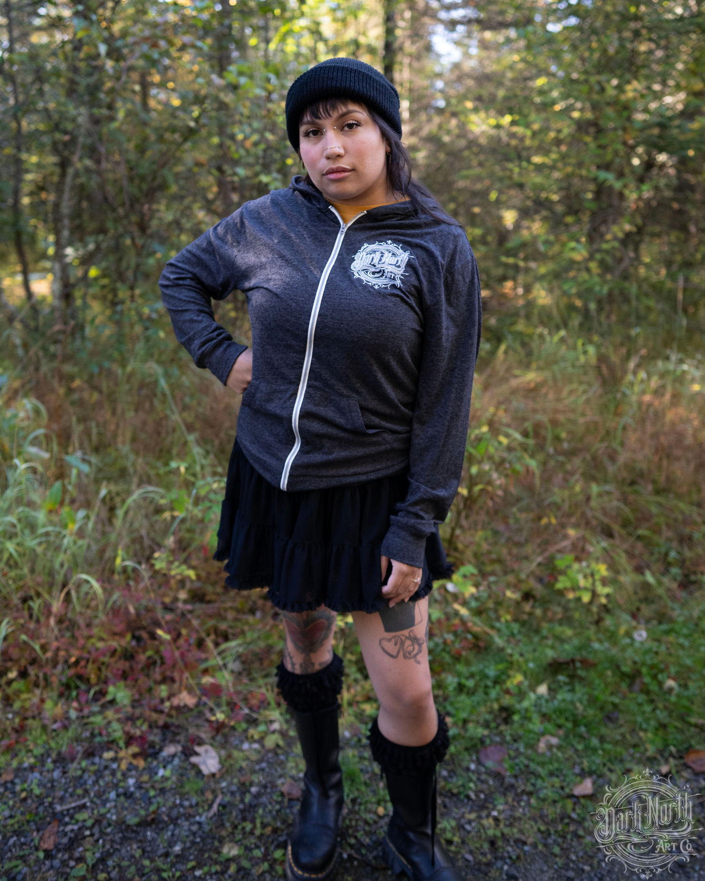 Moth lightweight hoodie Grey