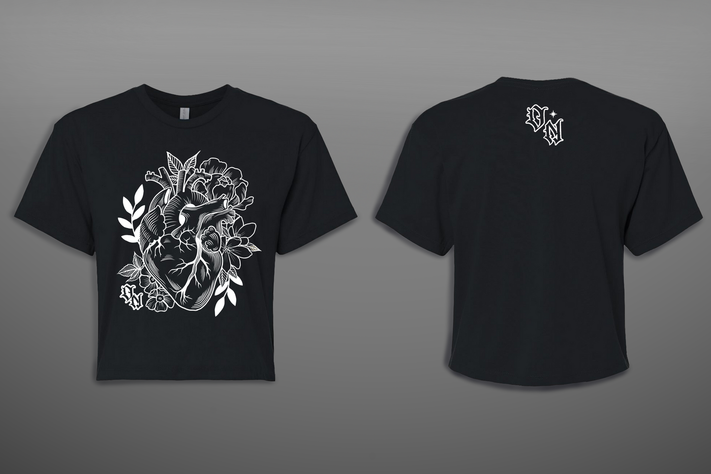 Corazon Crop Top T-Shirt Black