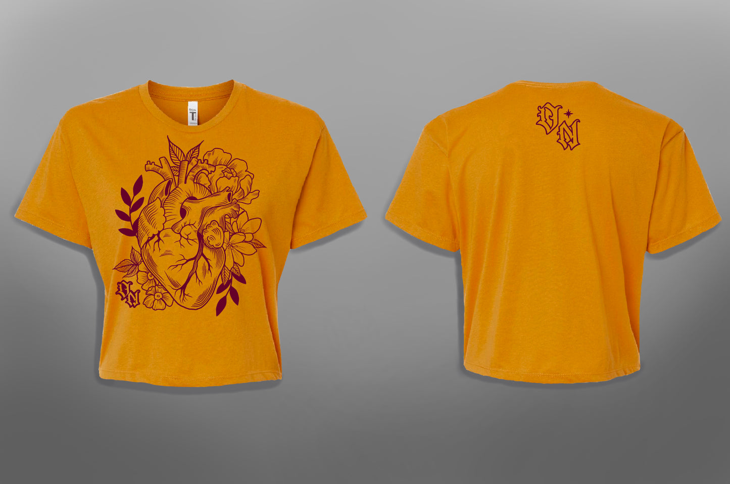 Corazon Crop Top T-shirt Gold