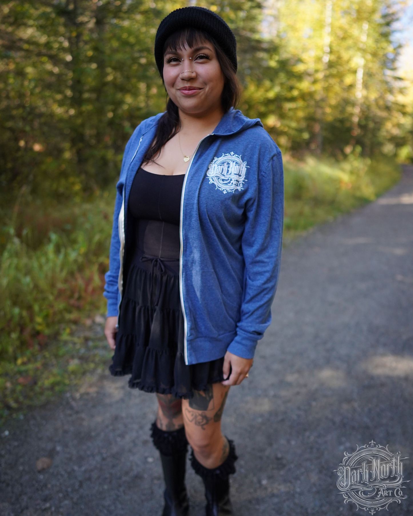 Magpie Uncaged Lightweight Hoodie Blue