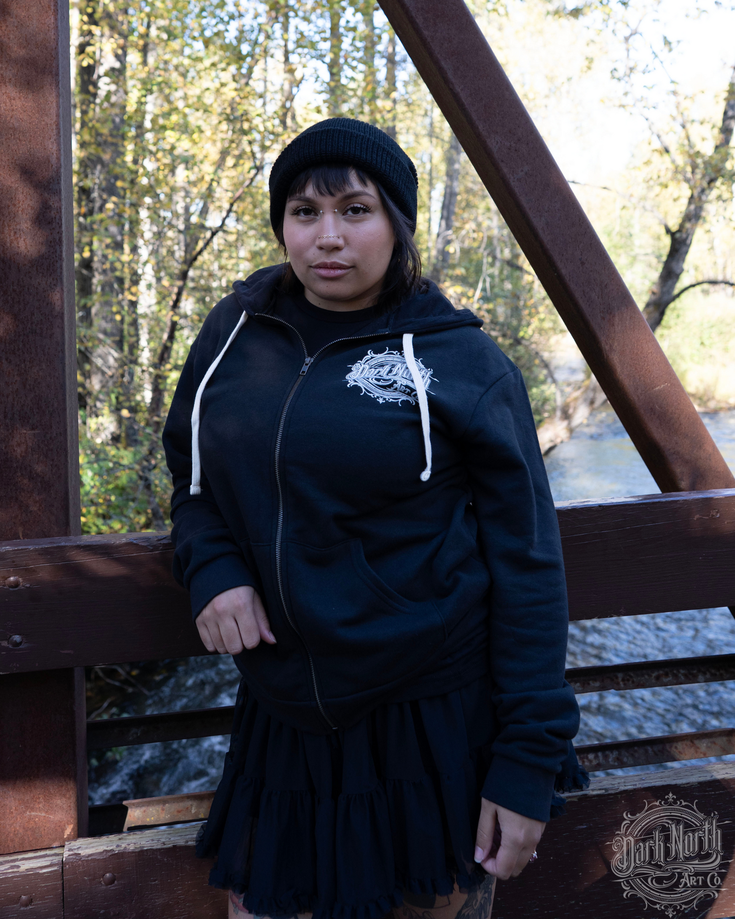 Raven Heavy Zip Up Hoodie