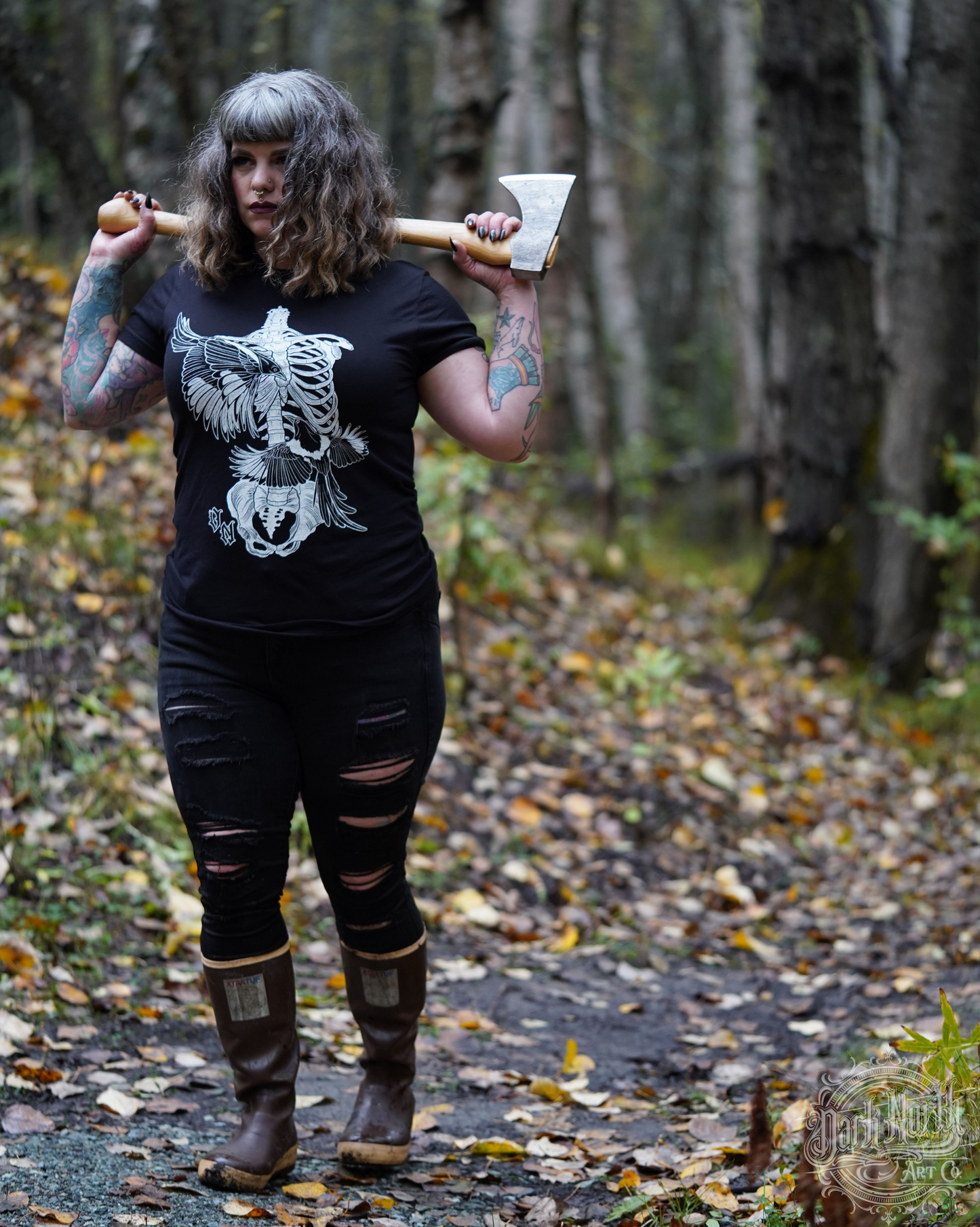 Magpie Uncaged T-Shirt Black