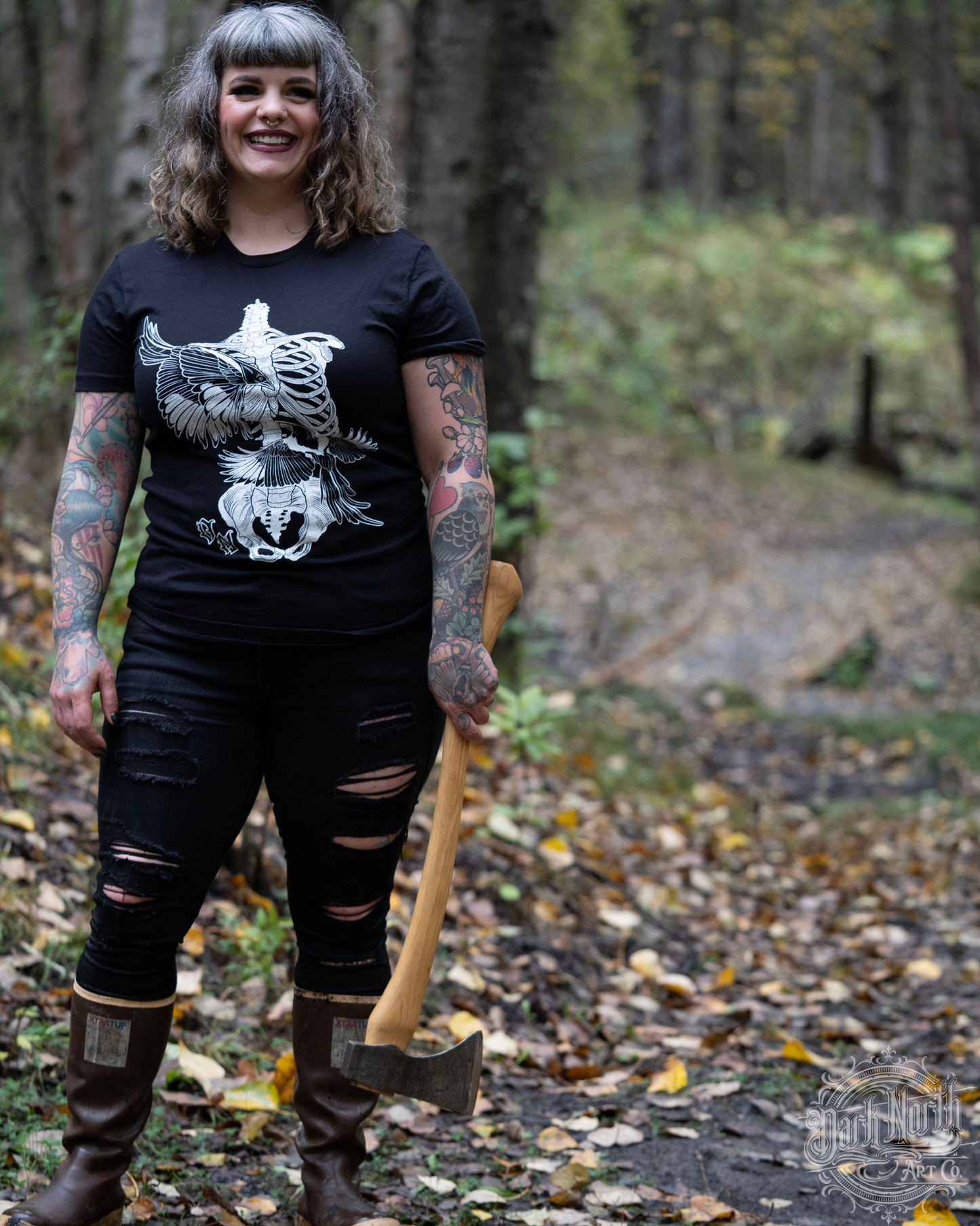 Magpie Uncaged T-Shirt Black