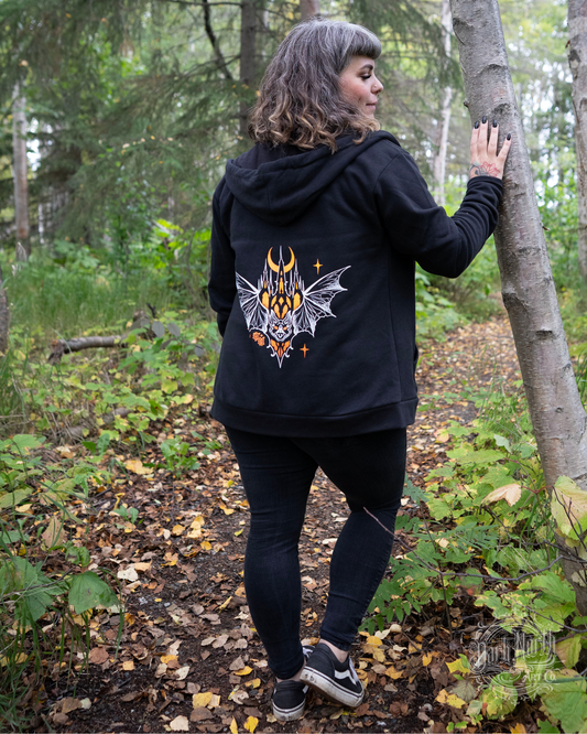 Halloween Edition Bat Zip up Hoodie
