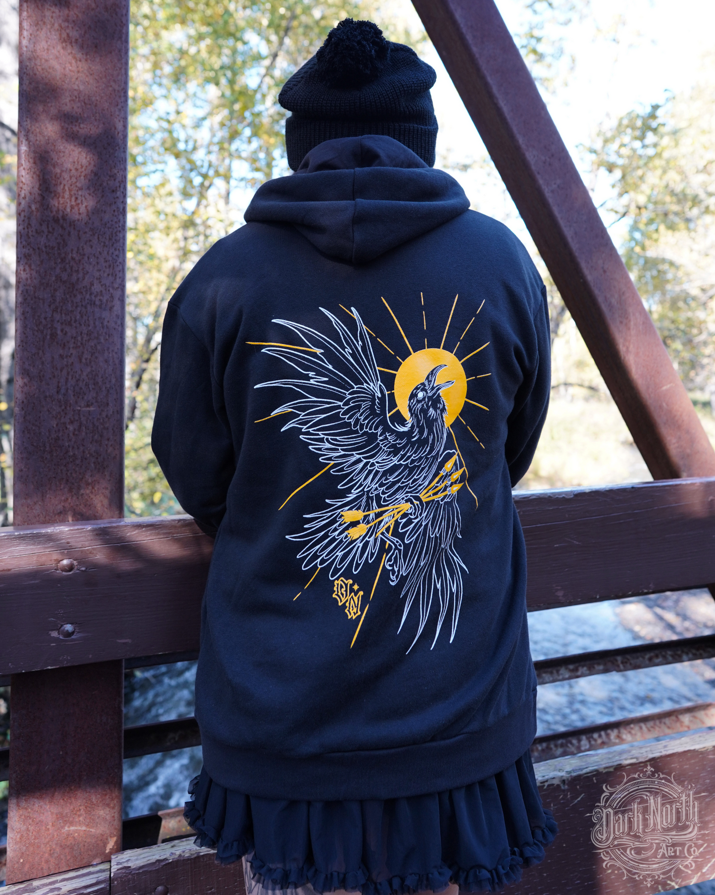 Raven Heavy Zip Up Hoodie