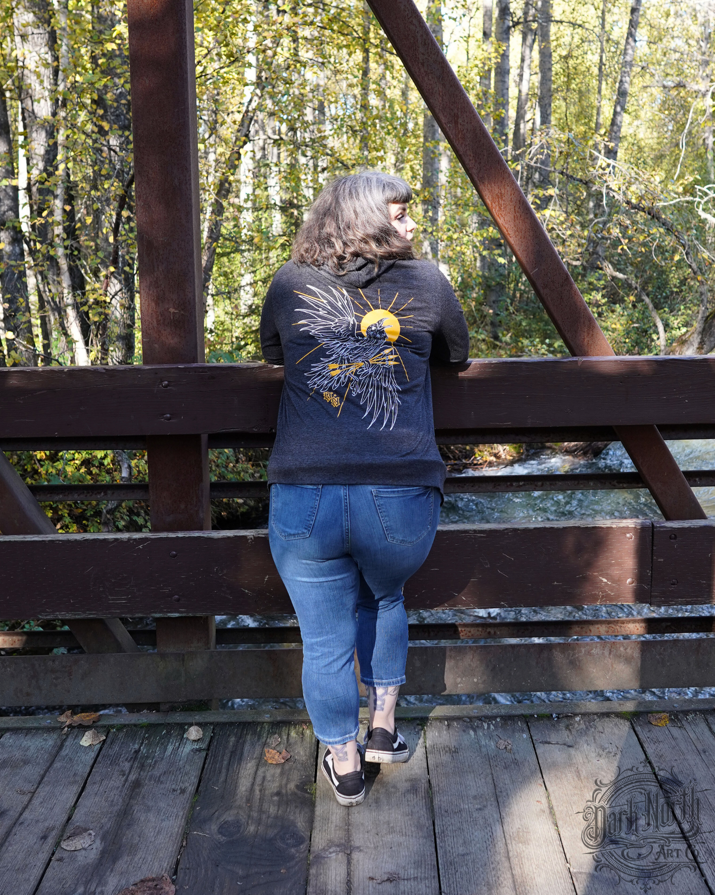 Raven Lightweight hoodie Grey