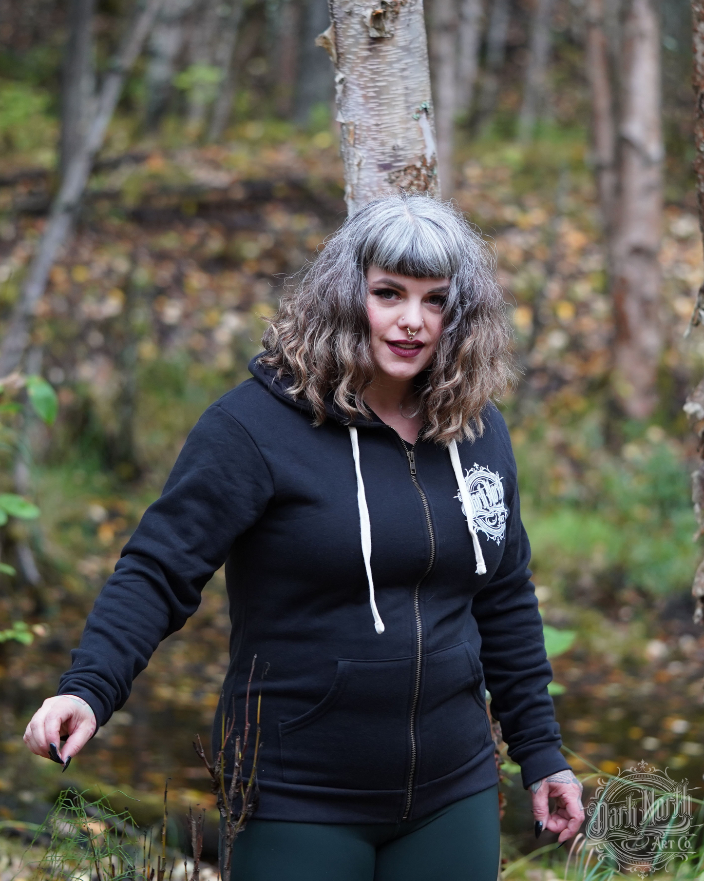 Raven Heavy Zip Up Hoodie