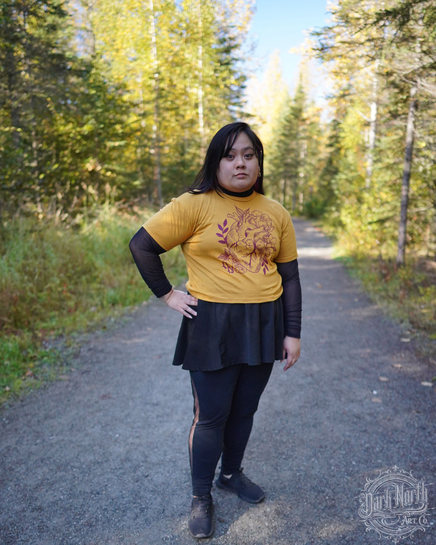 Corazon Crop Top T-shirt Gold