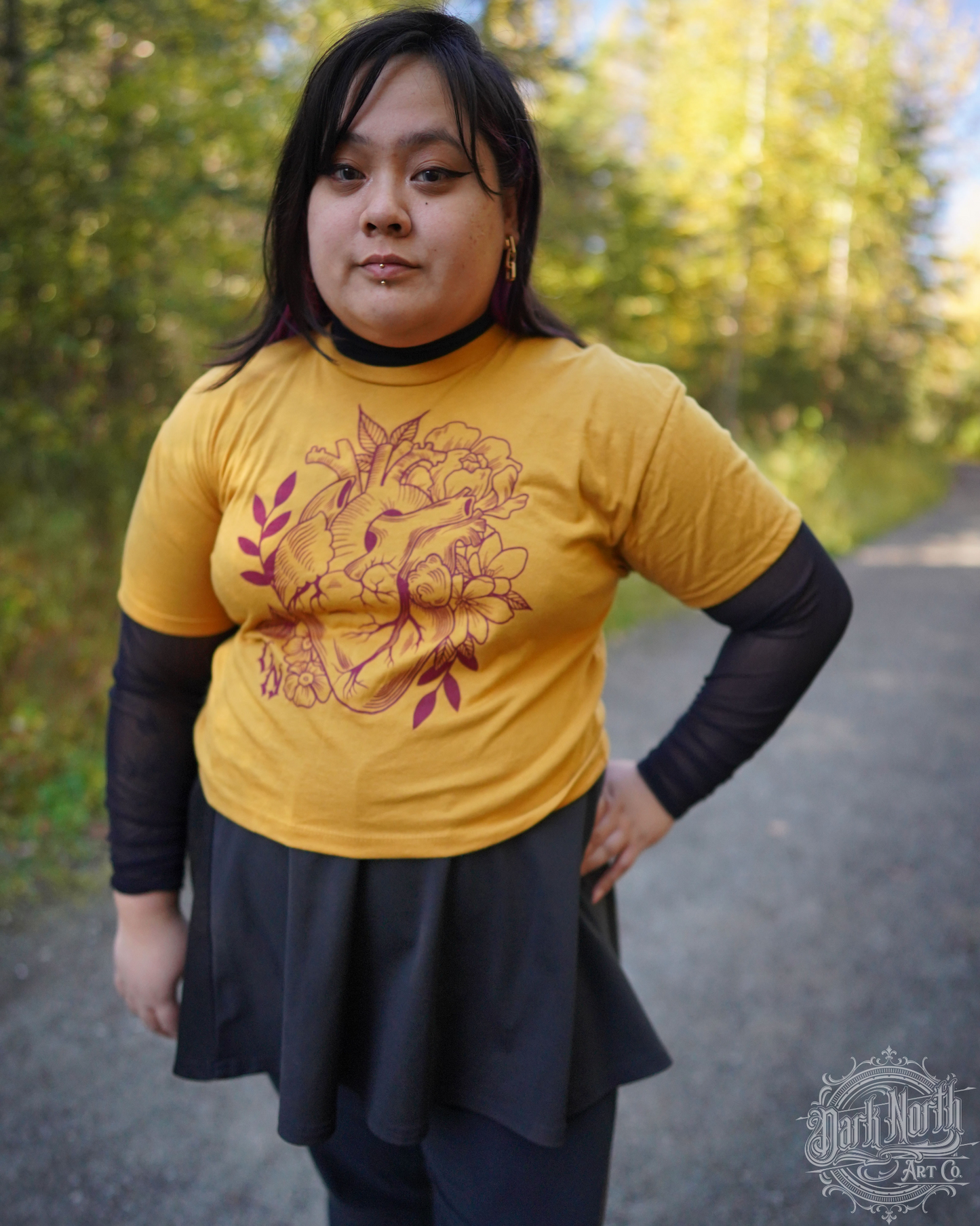 Corazon Crop Top T-shirt Gold