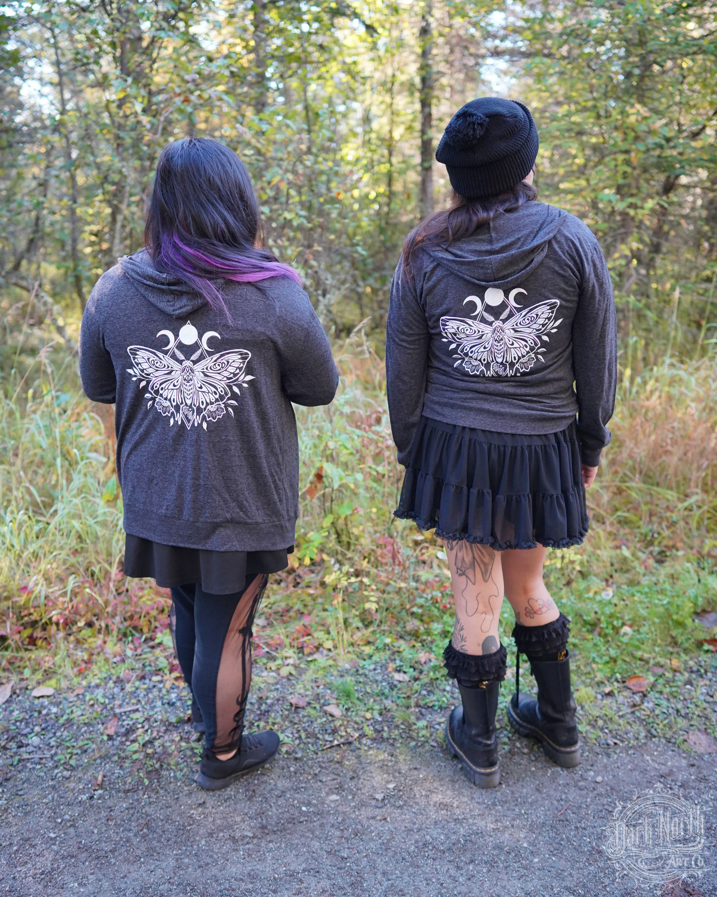 Moth lightweight hoodie Grey
