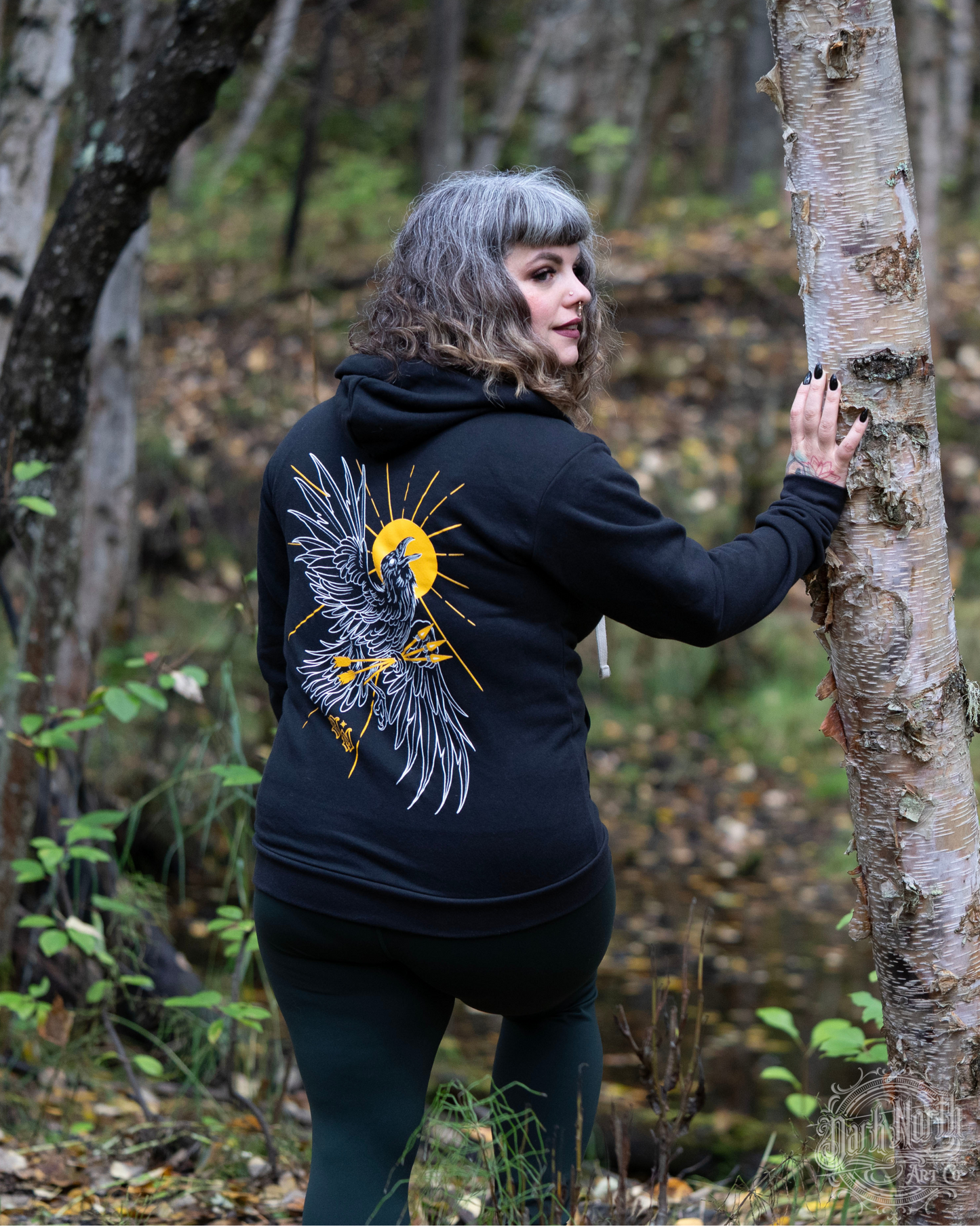 Raven Heavy Zip Up Hoodie