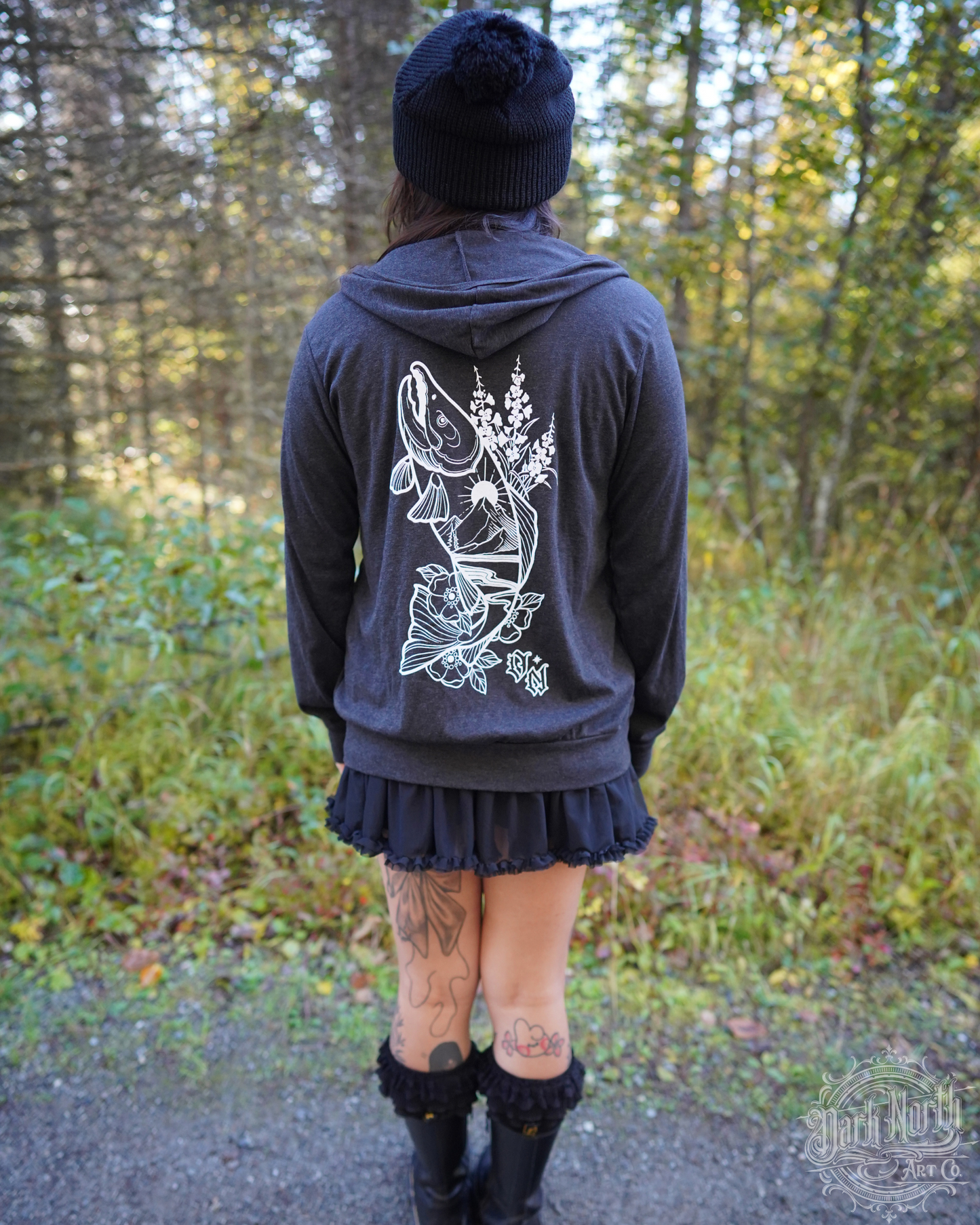 Salmon Lightweight Hoodie Grey