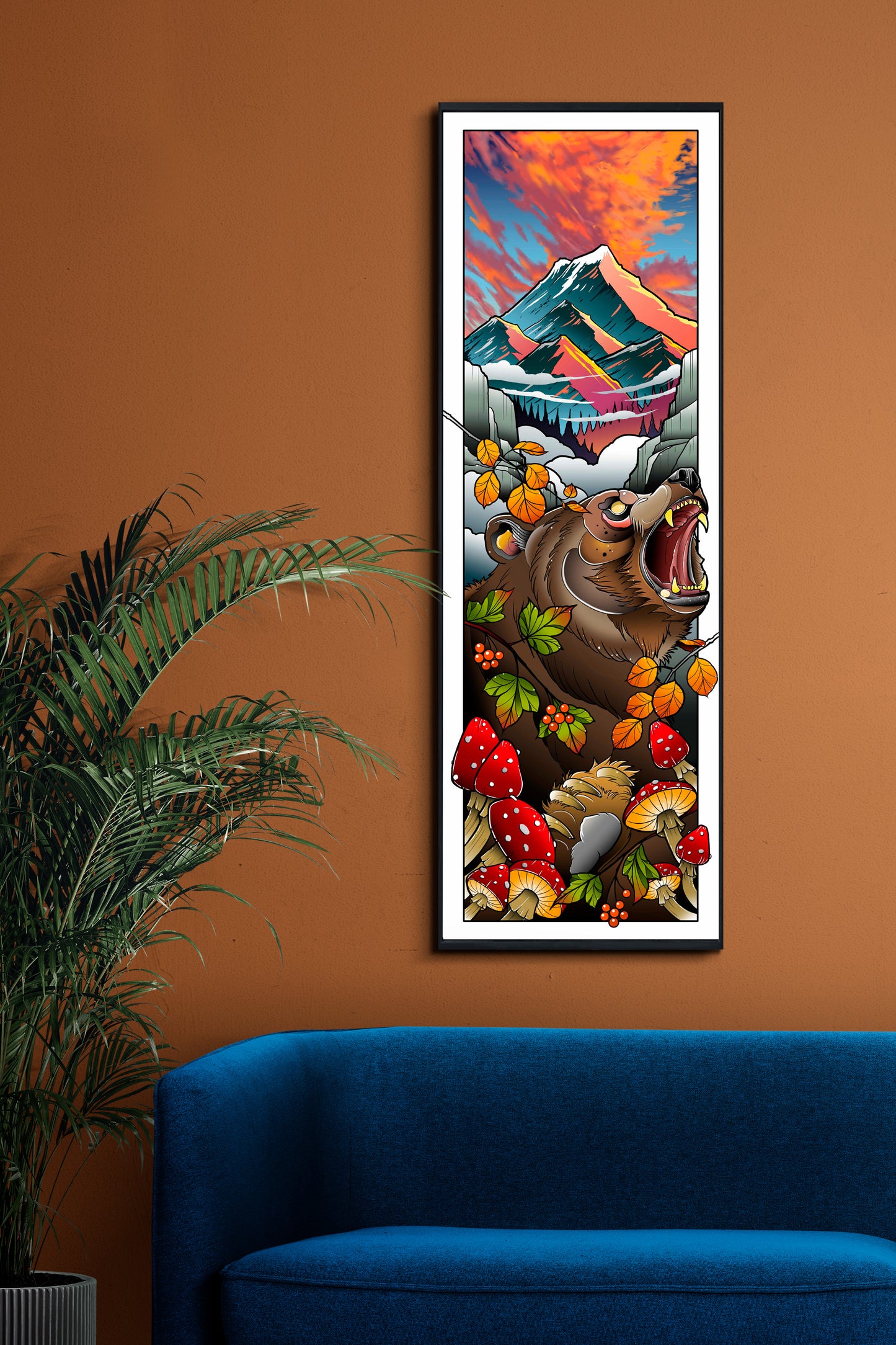 Bearly Awake Alaska Bear Fine art print 12x36