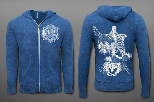 Magpie Uncaged Lightweight Hoodie Blue