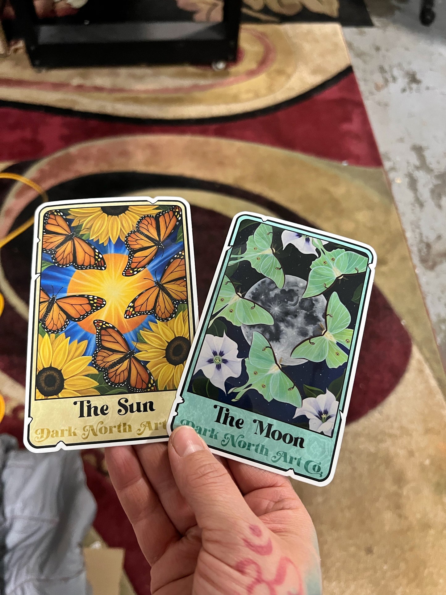 Sun and Moon Tarot sticker set 3.2x5.2