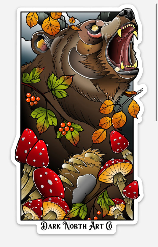 Bearly Awake Sticker 3.5x6