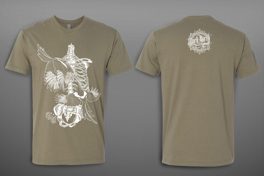 Death by Magpie T-Shirt Light Olive