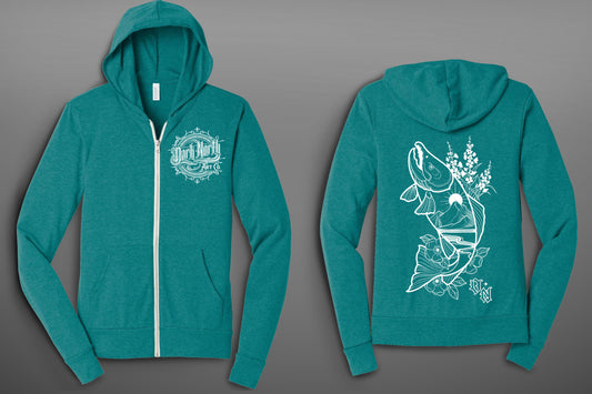 Salmon Lightweight Hoodie Teal