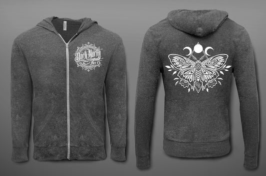 Moth lightweight hoodie Grey