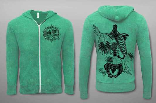 Magpie uncaged Lightweight hoodie Green